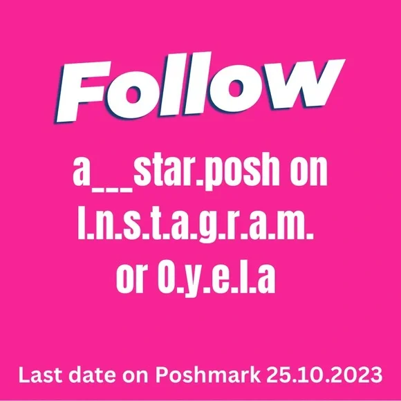 POSHMARK CLOSES ON 25.10.2023 - Picture 1 of 1